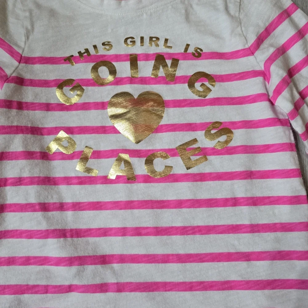 Pink and White Striped Kids Shirt